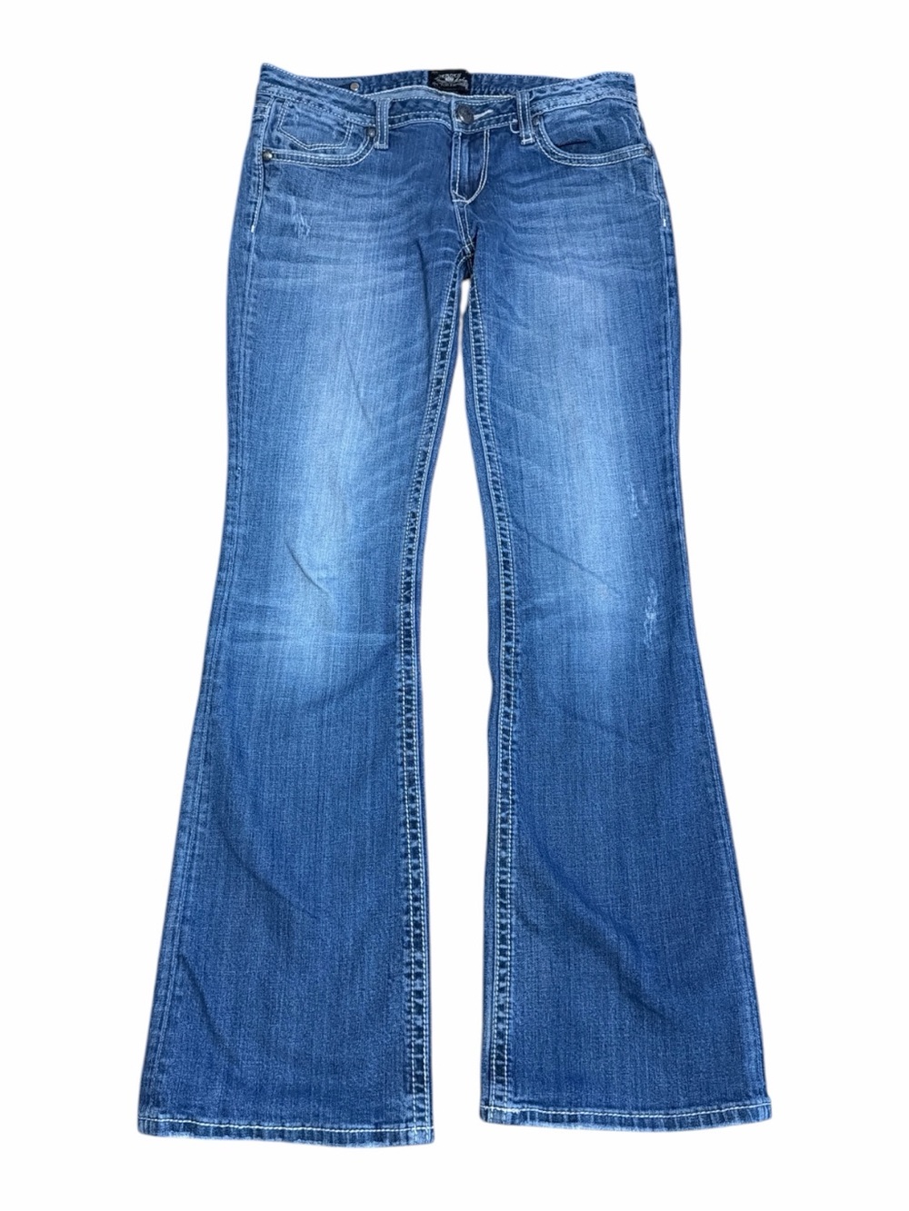 Y2K ReRock for Express Low Rise Bootcut Jeans 8 Western Embroidered
